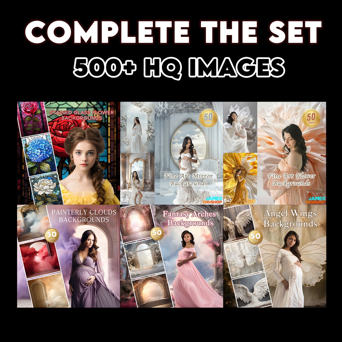 500+ Fine Art Maternity Mega Background Bundle
