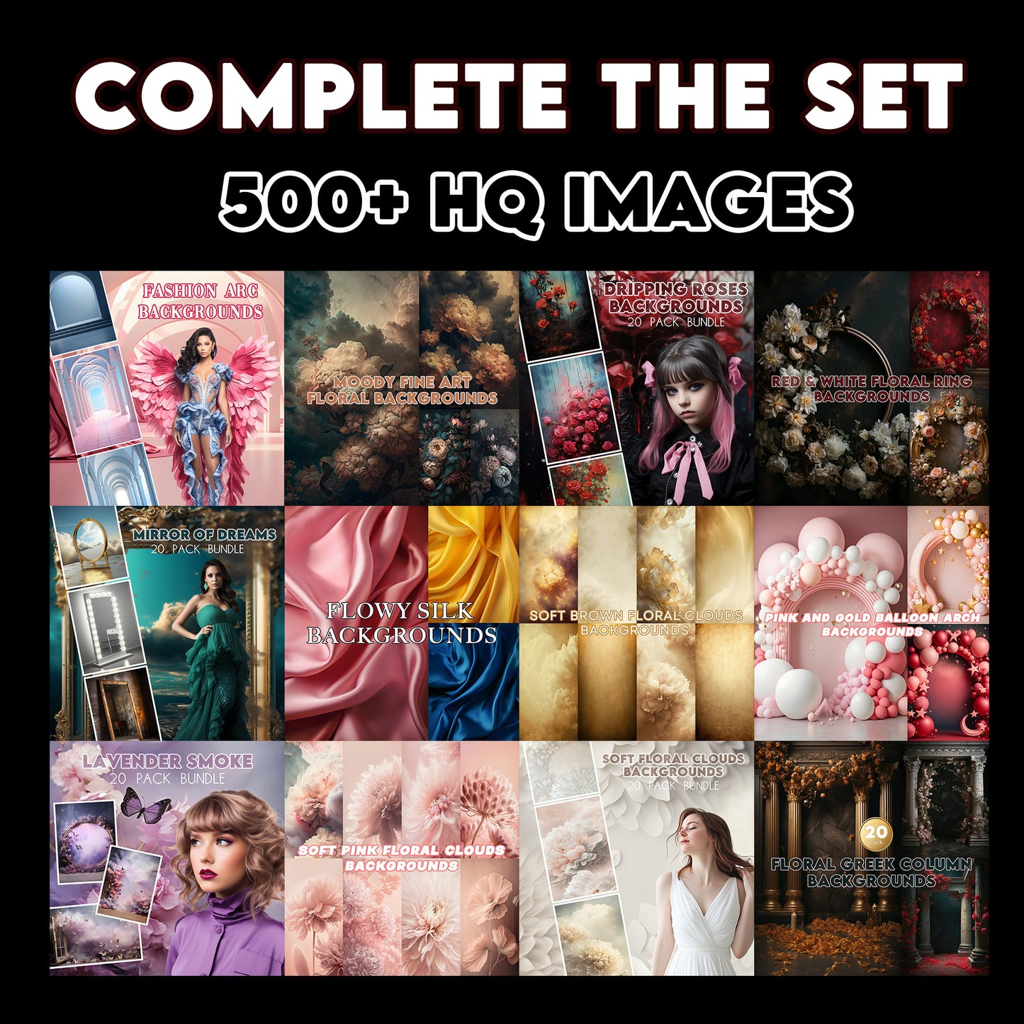 500+ Fine Art Maternity Mega Background Bundle