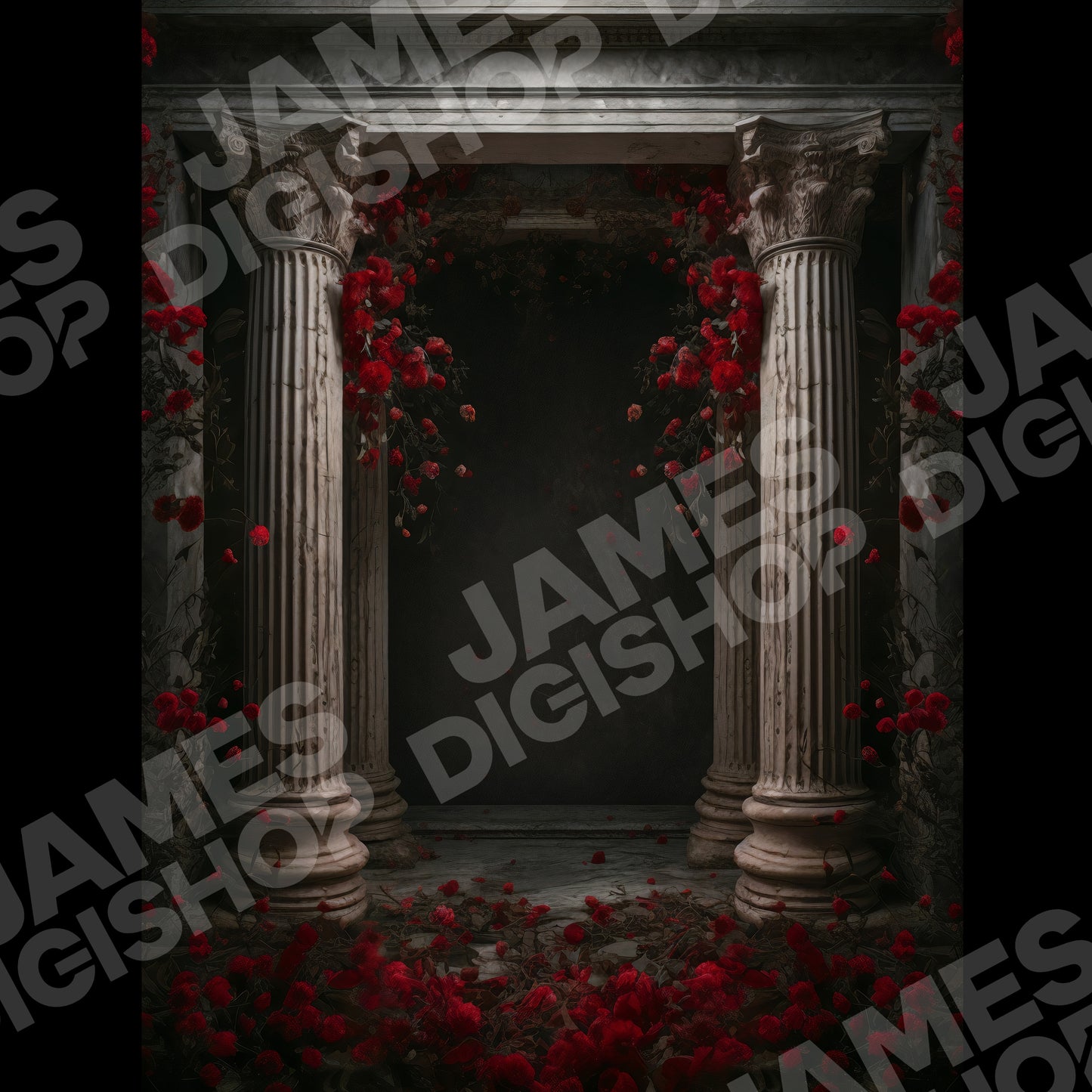 20 Floral Greek Column Background Bundle