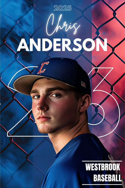 Baseball Canva Poster Template (Design 1)