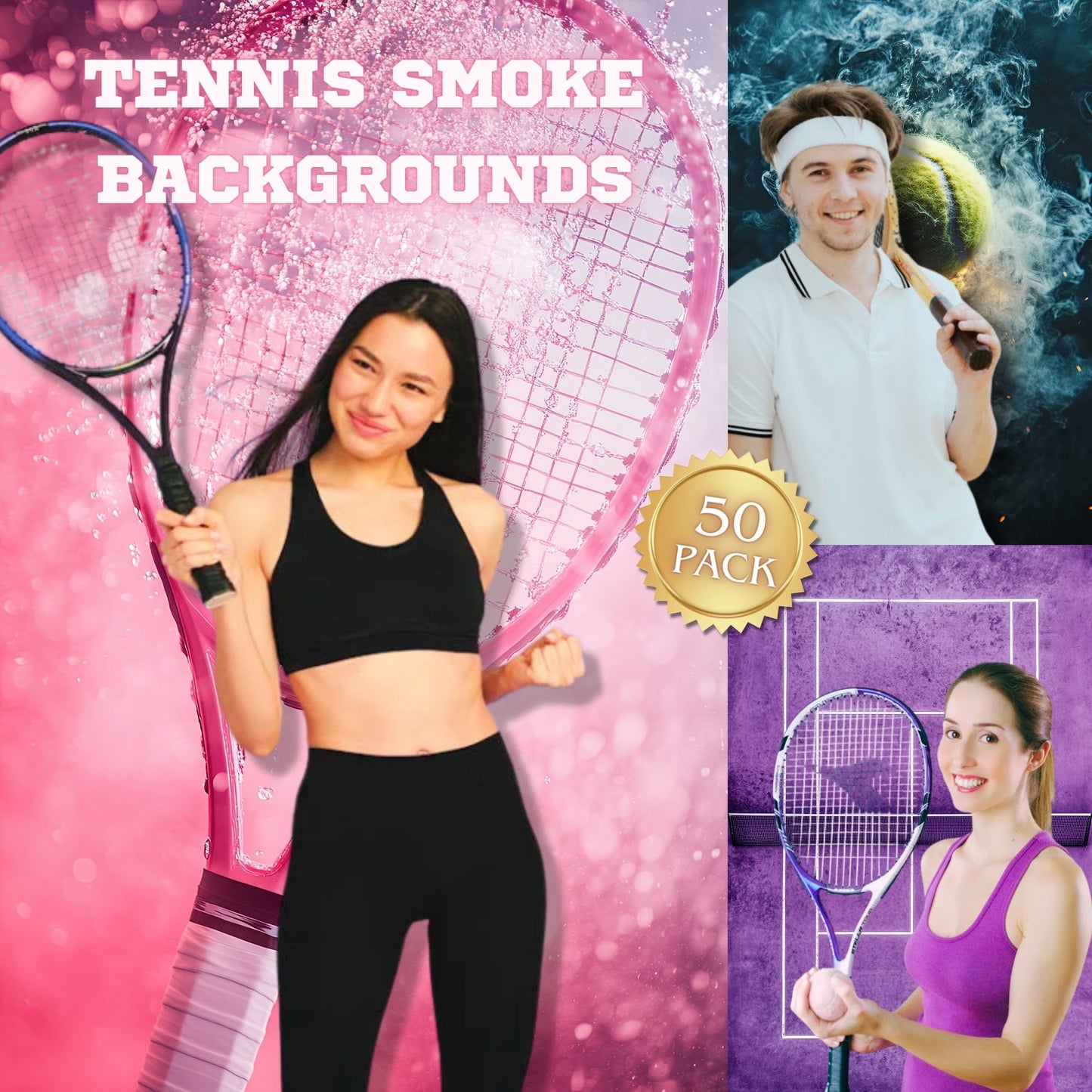 50 Tennis Sports Background Bundle