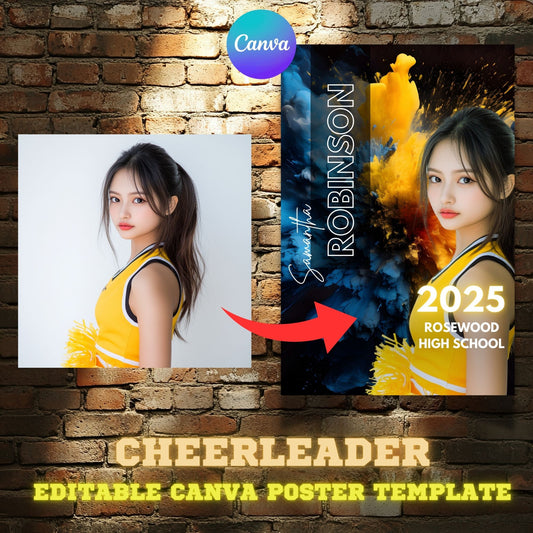 Cheerleader Canva Poster Template (Design 2)