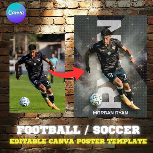 Soccer Canva Poster Template (Black)