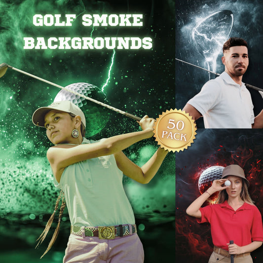 50 Golf Smoke Sports Background Bundle