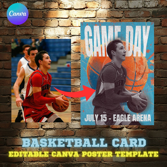Basketball Canva Poster Template (Vintage Design)