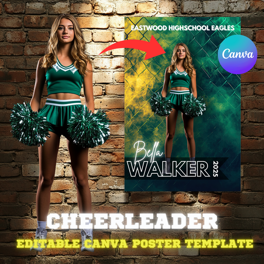 Cheerleader Canva Poster Template (FREE)