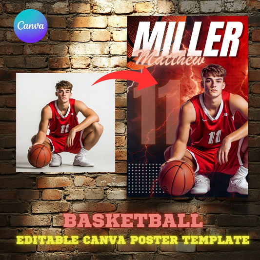 Basketball Canva Poster Template