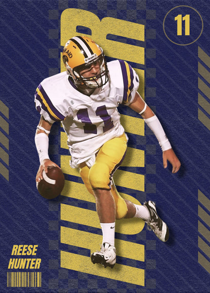 American Football Canva Poster Template (Blue)