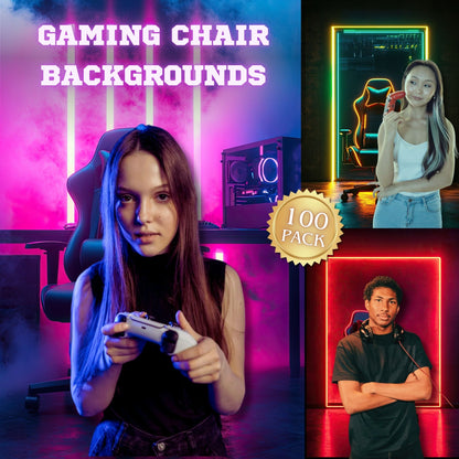 100 Gaming Chair Sports Background Bundle