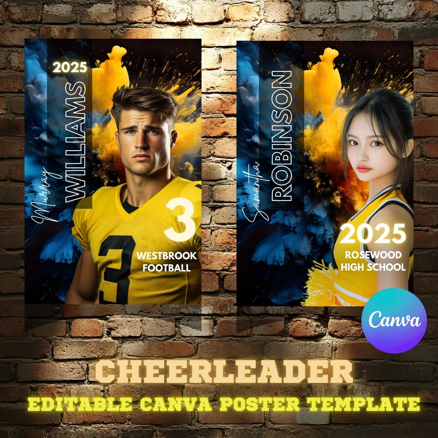 Cheerleader Canva Poster Template (Design 2)