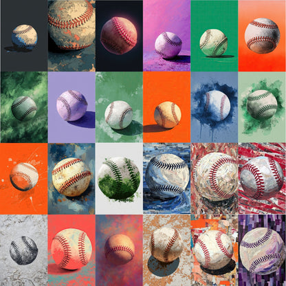 50 Baseball Card Sports Background Bundle