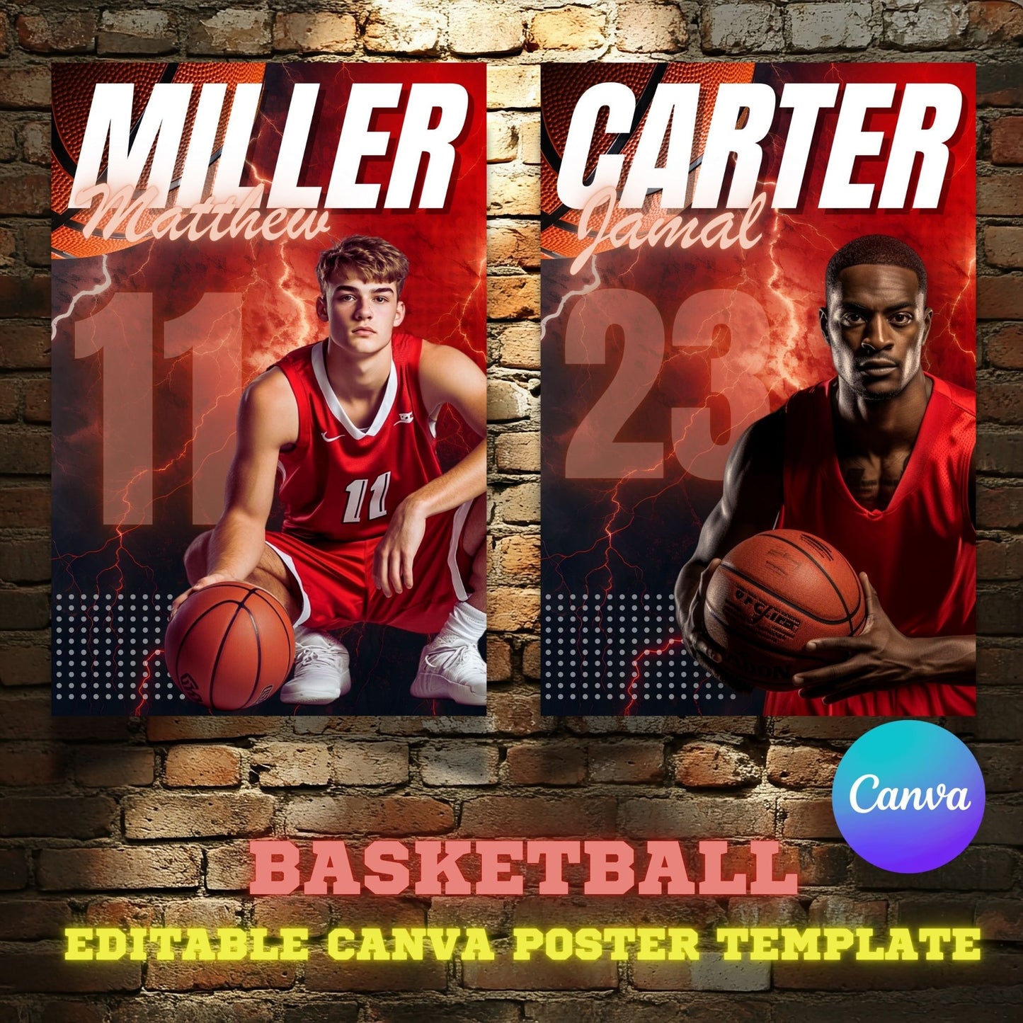 Basketball Canva Poster Template