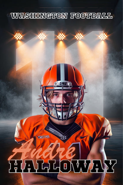 American Football Canva Poster Template