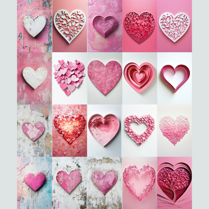 50 Pink Heart Background Bundle