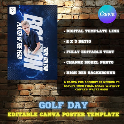 Golf Canva Poster Template (FREE)