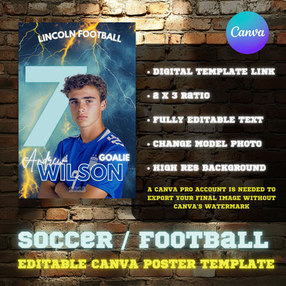 Soccer Canva Poster Template