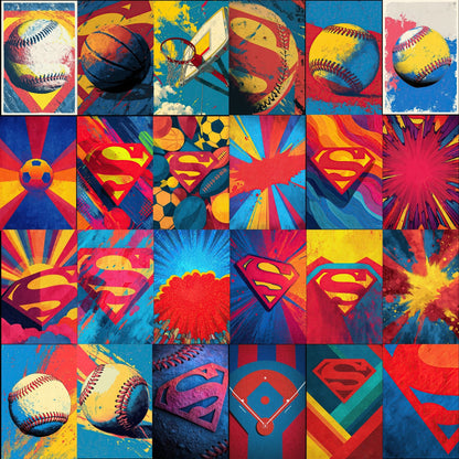 50 Comic Superhero Sports Background Bundle