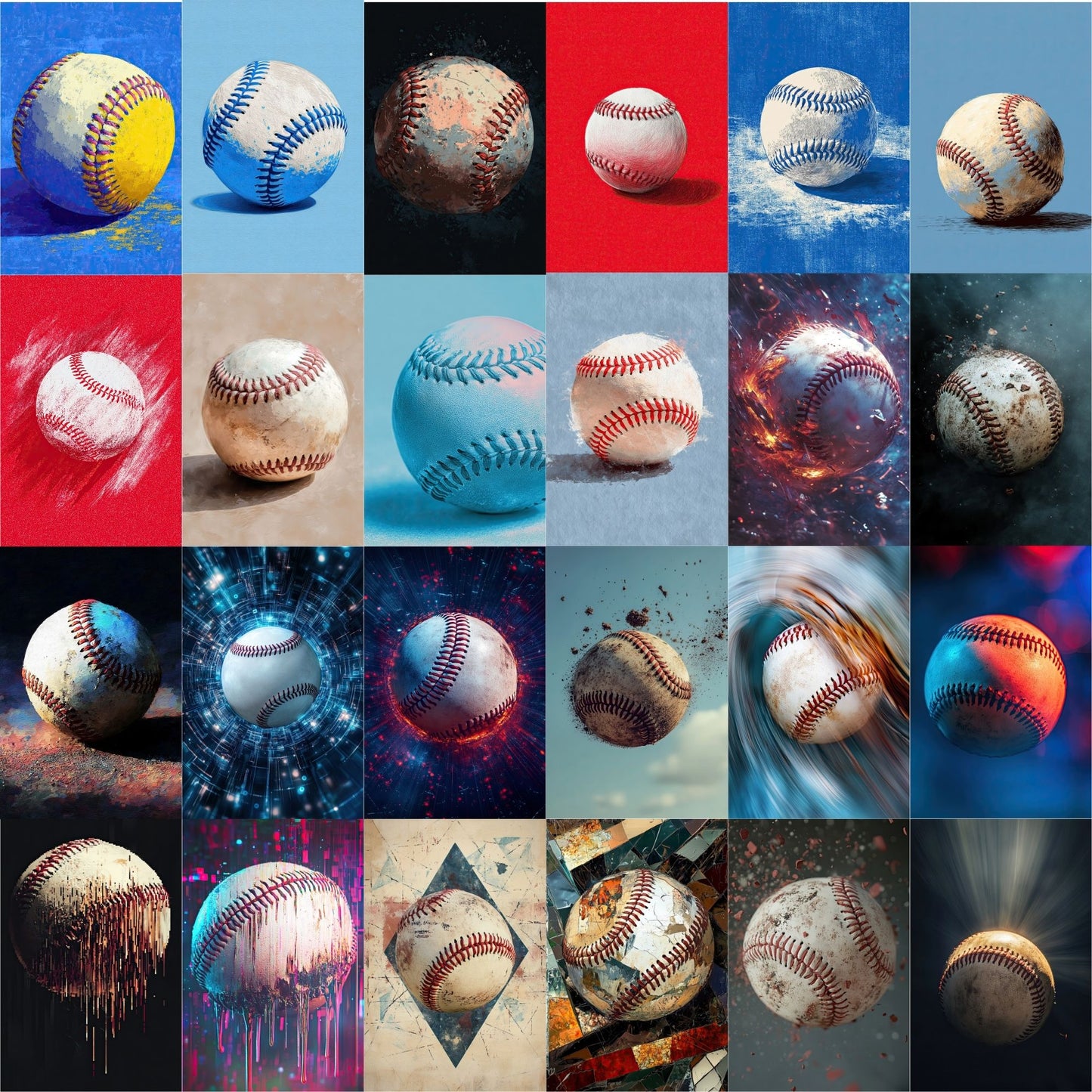50 Baseball Card Sports Background Bundle