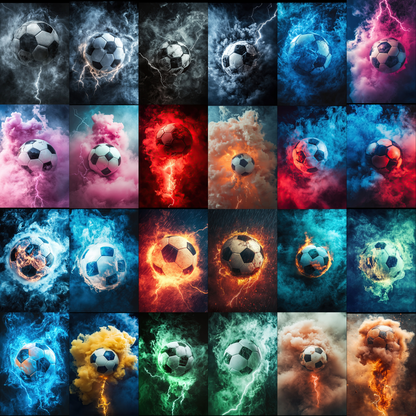 100 Soccer Smoke Sports Background Bundle