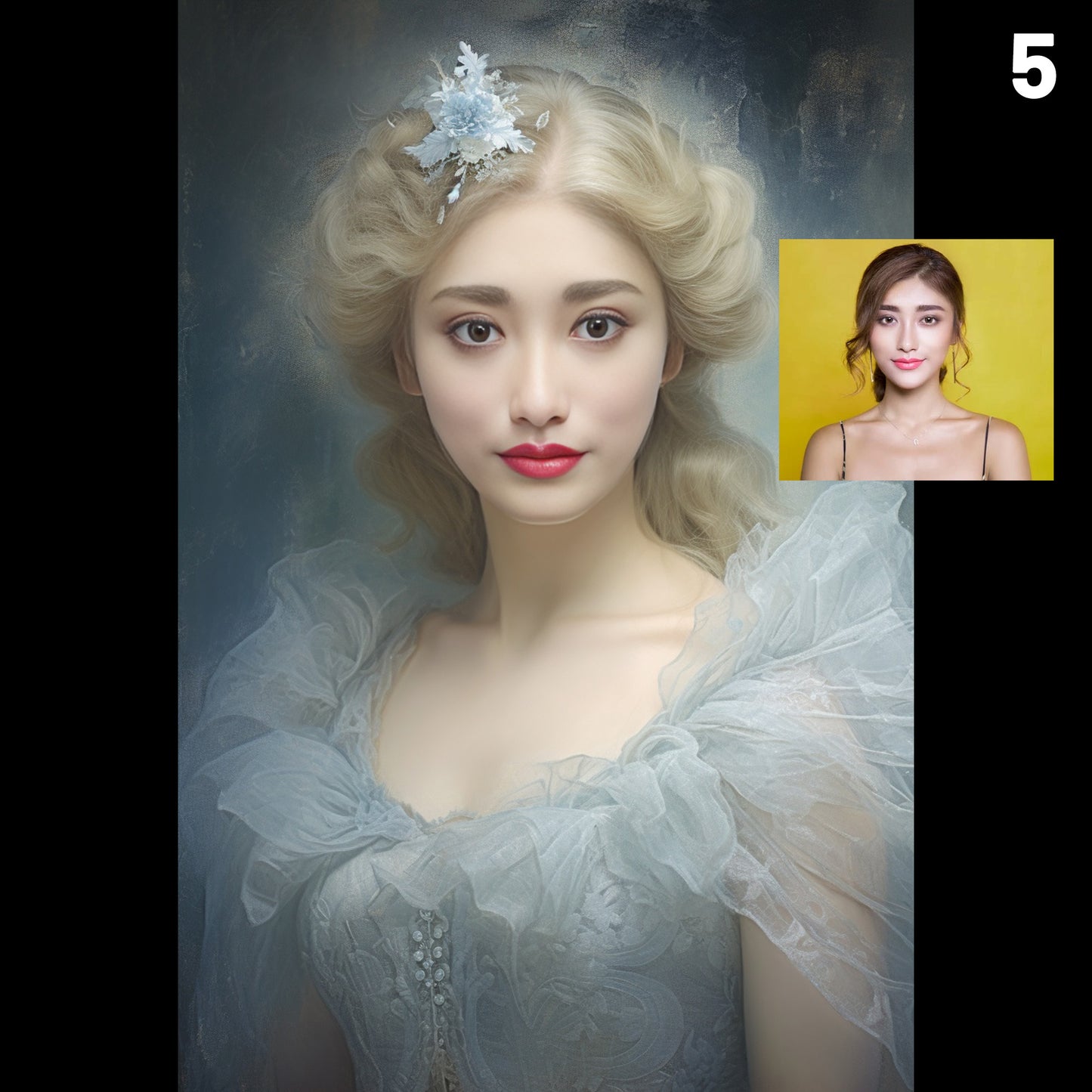 Ice Frozen Princess Custom Portrait