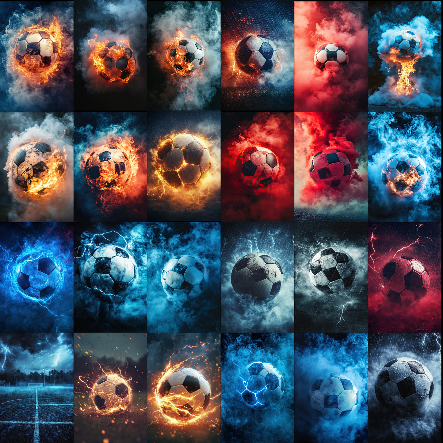 100 Soccer Smoke Sports Background Bundle