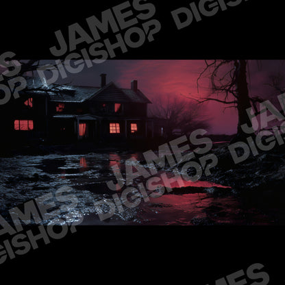 20 Retro Horror Town Background Bundle