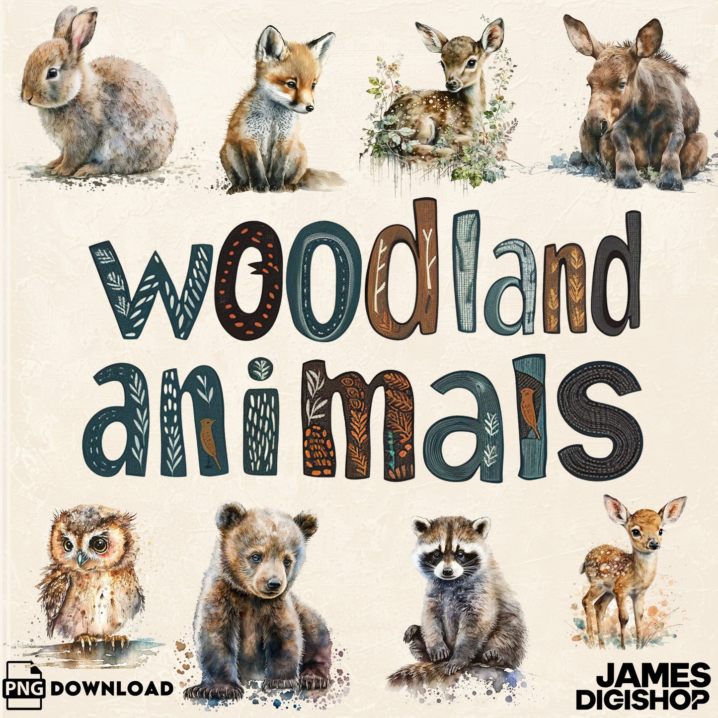 20 Woodland Animals Clipart