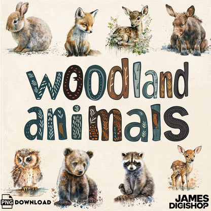 20 Woodland Animals Clipart