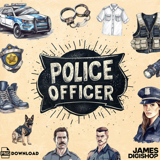 20 Police Officer Clipart Bundle