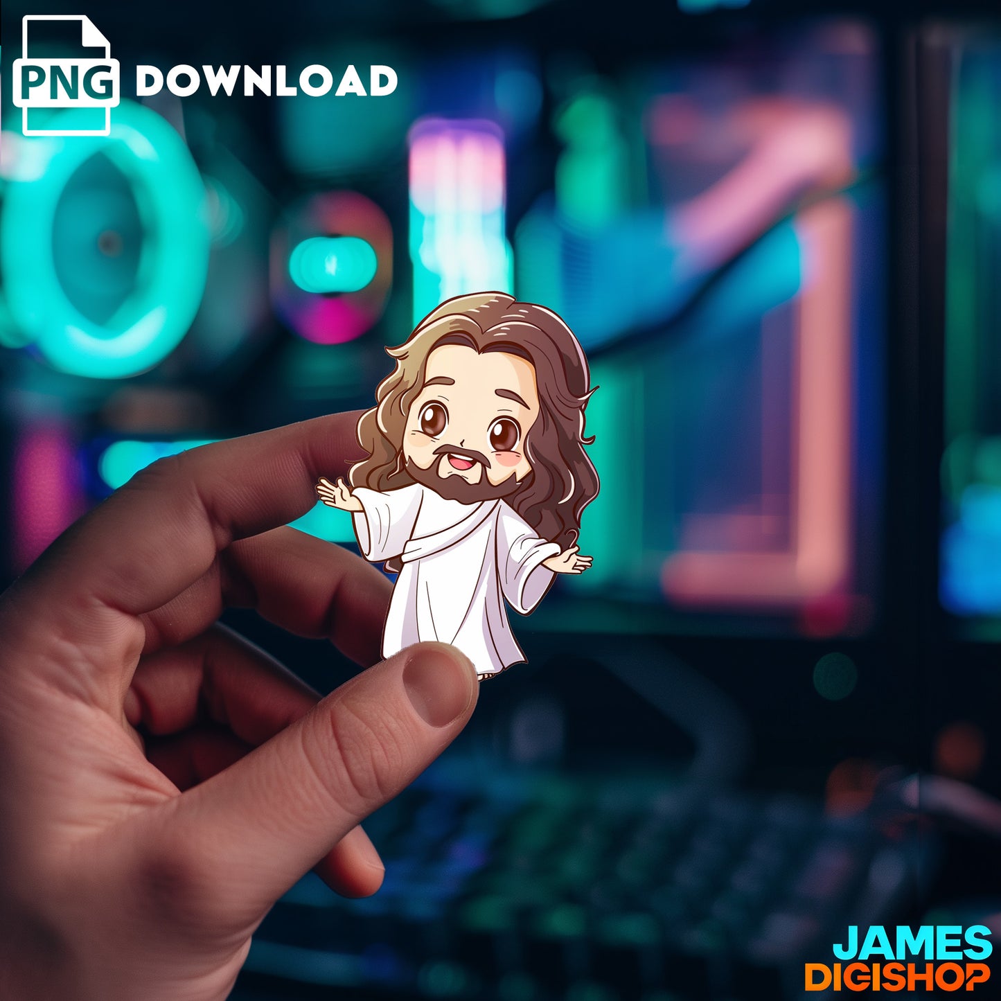 20 Religious Christian Chibi Clipart Bundle