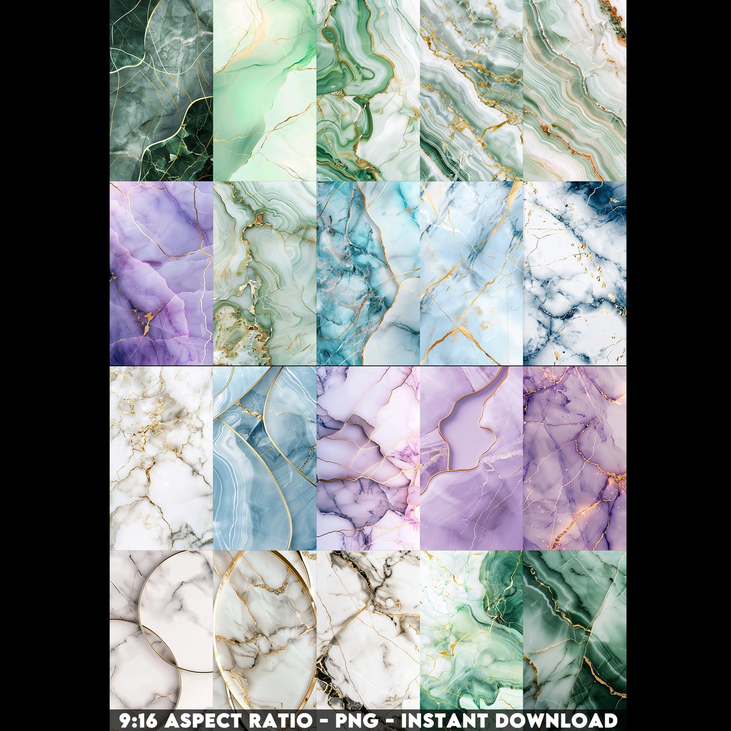 100 Luxury Marble Reels Background Bundle