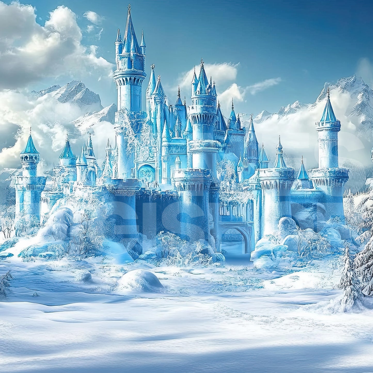 50 Frozen Castle Background Bundle