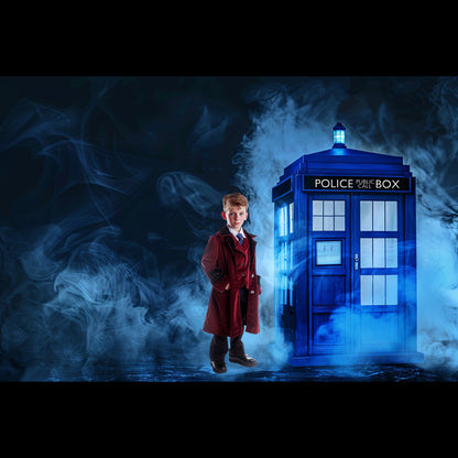 10 Police Box Digital Background Bundle