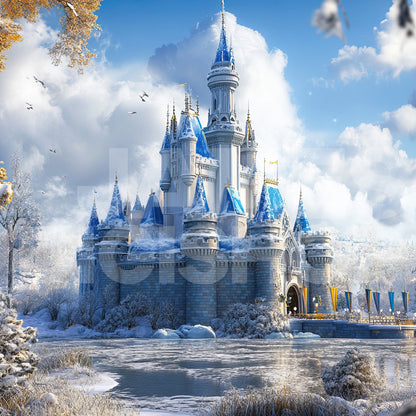 50 Frozen Castle Background Bundle