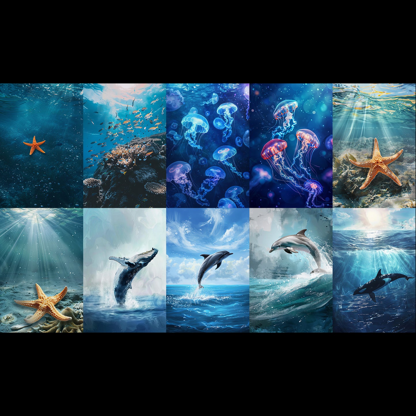 50 Under the Sea Backgrounds Bundle