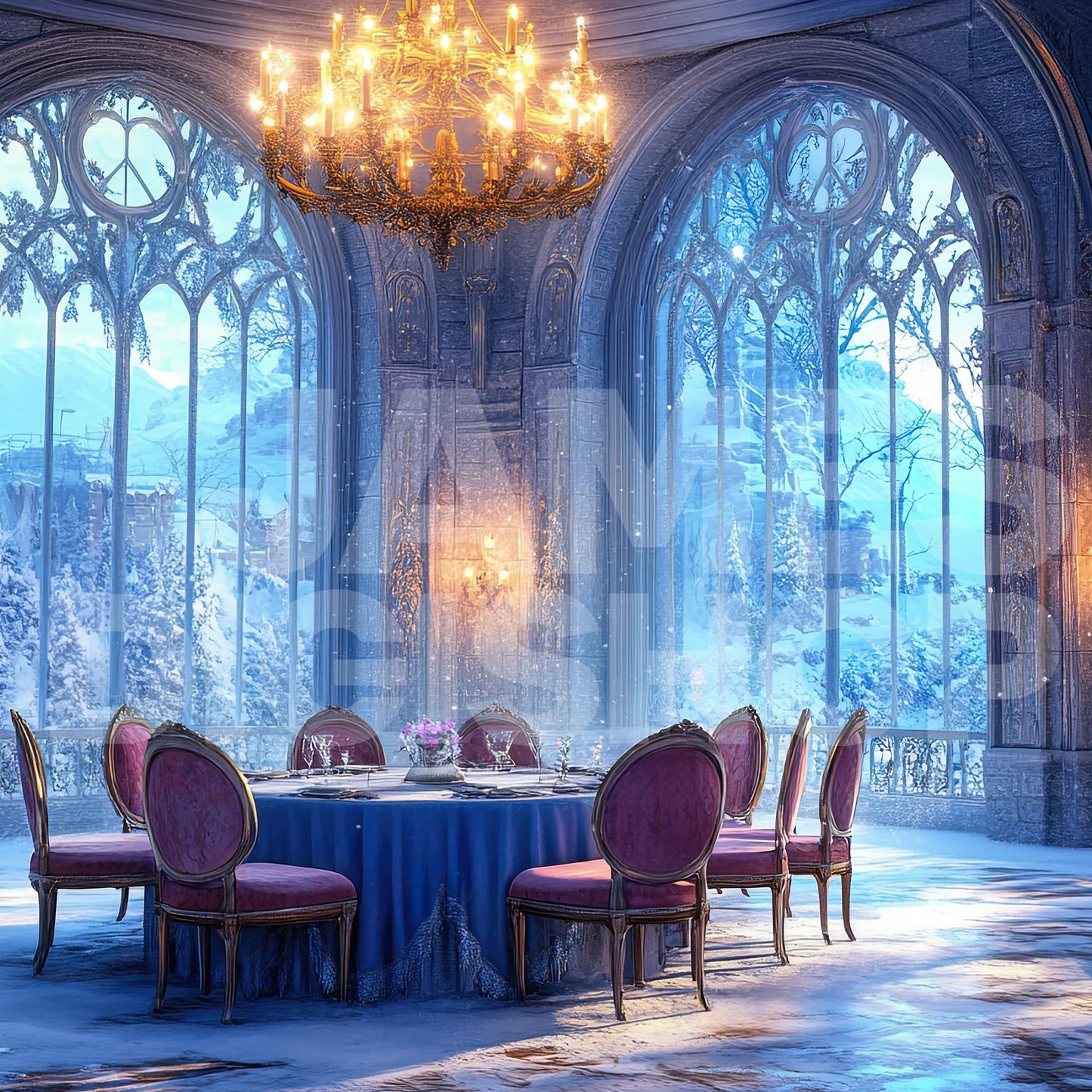 50 Frozen Castle Background Bundle