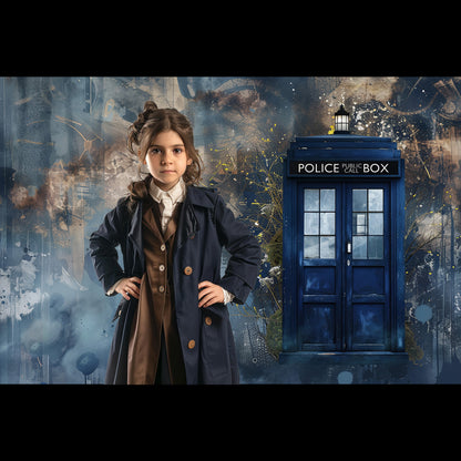 10 Police Box Digital Background Bundle