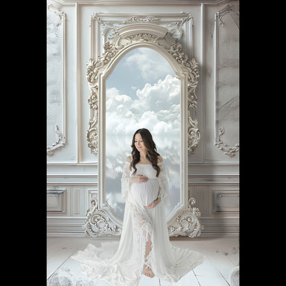 50 Fine Art White Mirror Background Bundle