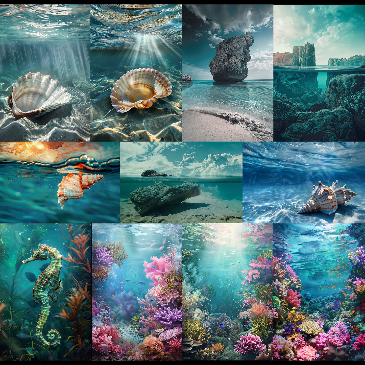 50 Under the Sea Backgrounds Bundle