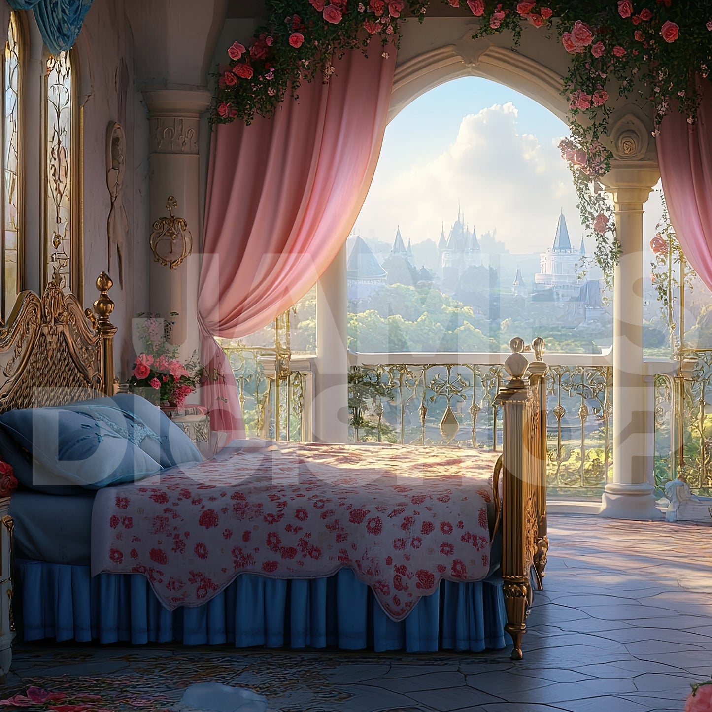 60 Princess Castle Background Bundle