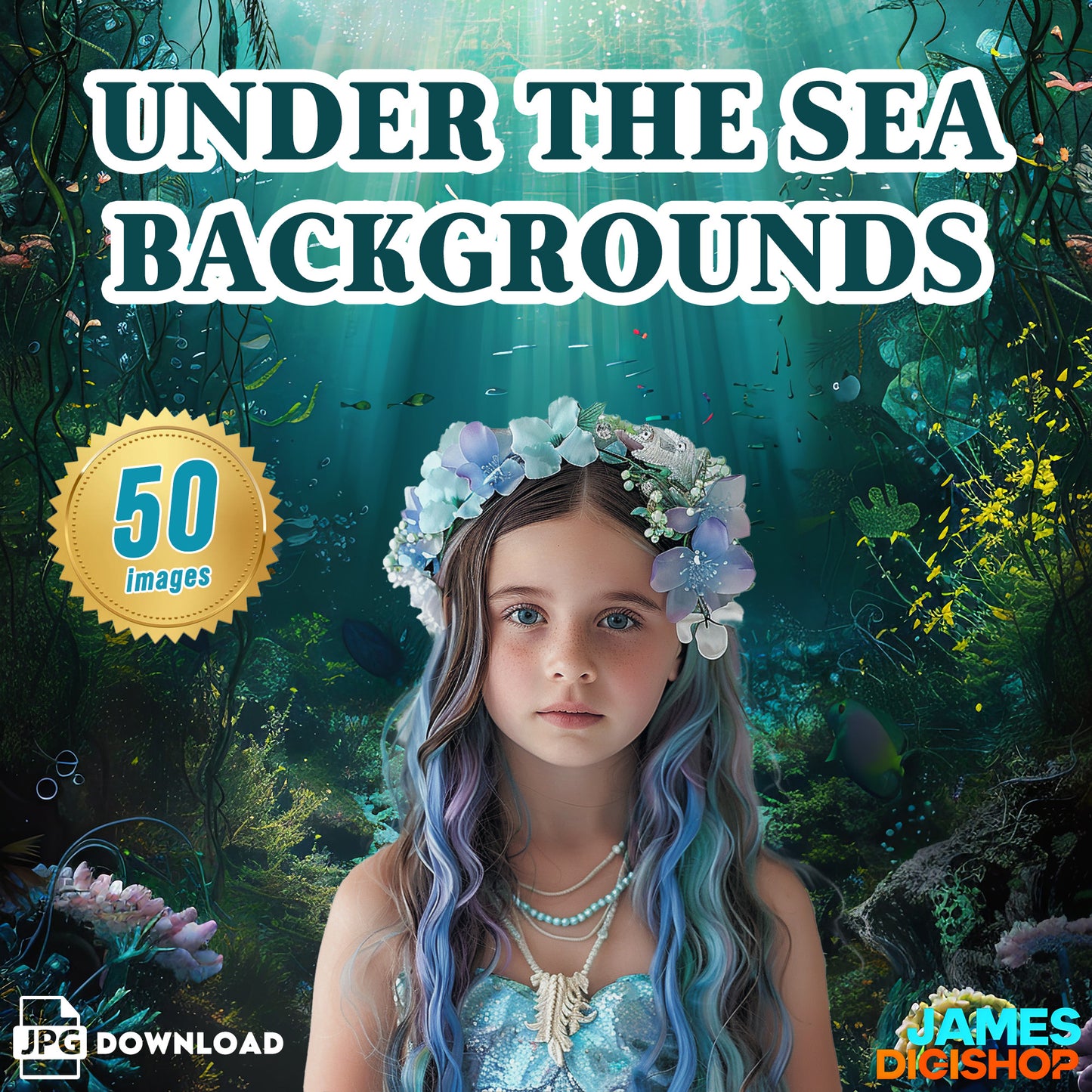 50 Under the Sea Backgrounds Bundle