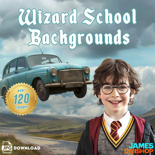 120 Wizard School Background Bundle