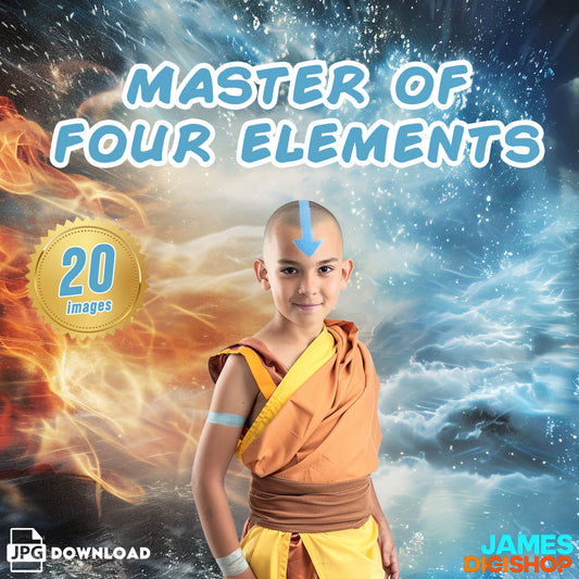 20 Master of Elements Digital Background Bundle