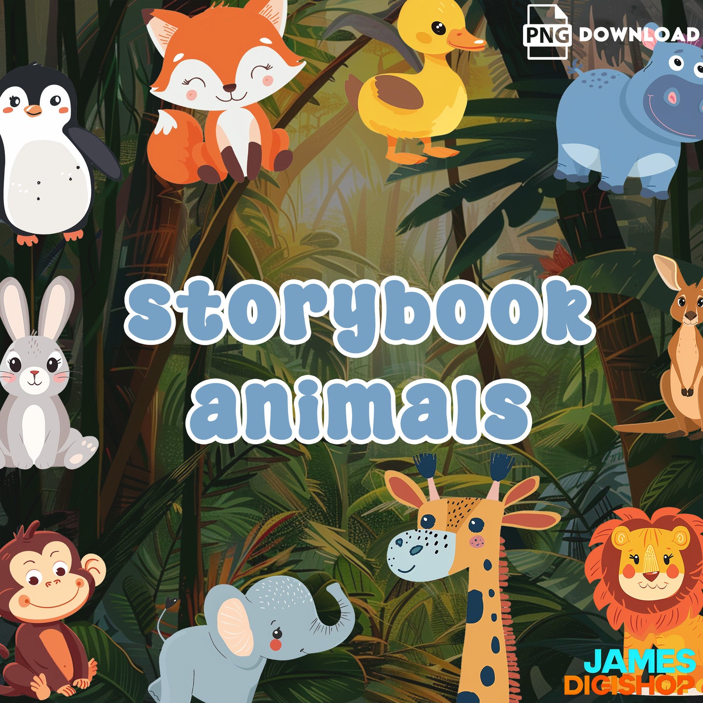 20 Storybook Animal Clipart Bundle