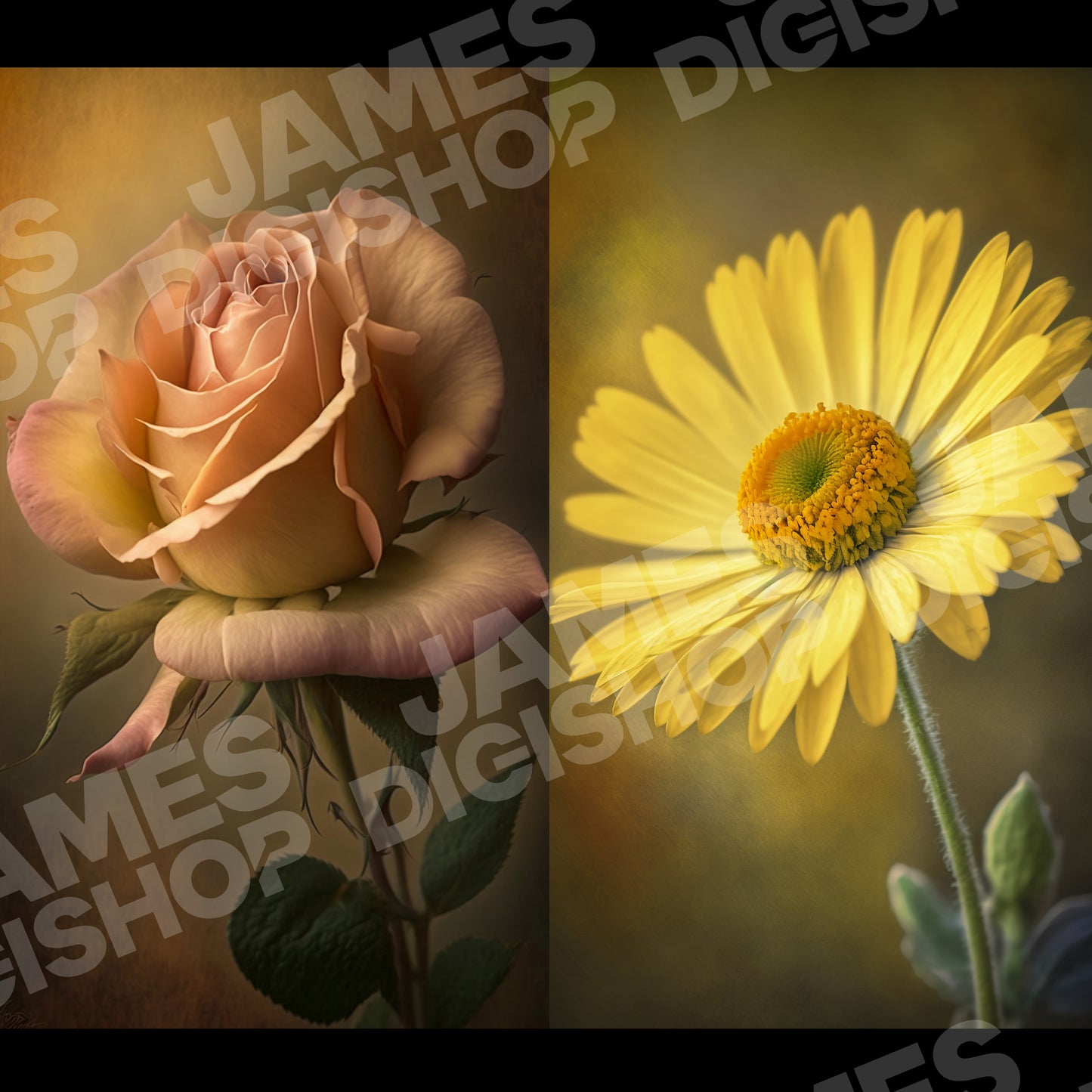 15 Moody Fine Art Flower Background Bundle