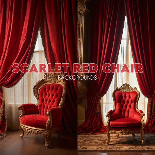 Scarlet Red Chair Background Bundle