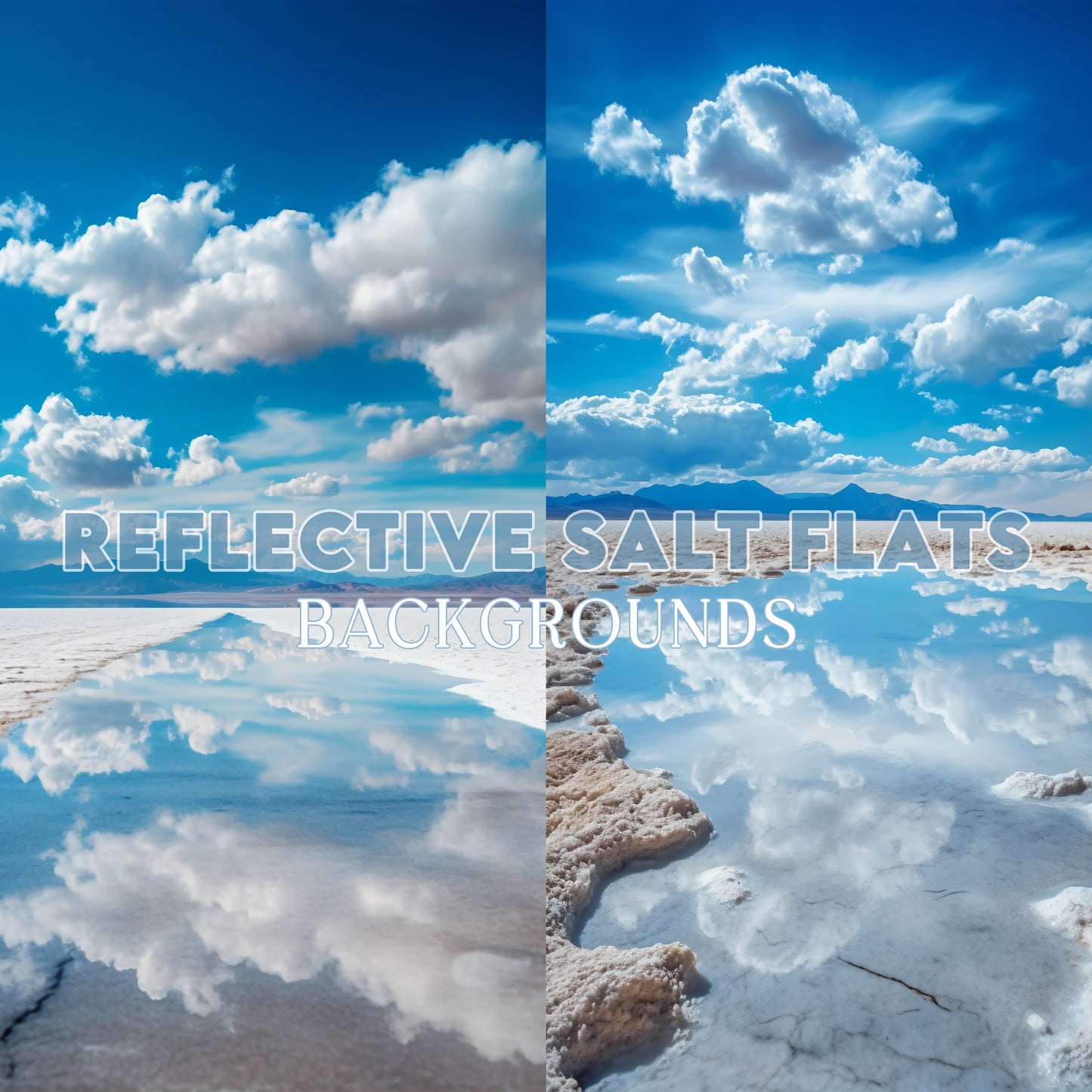 Reflective Salt Flats Background Bundle