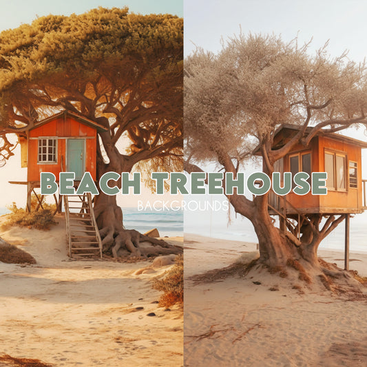 Beach Treehouse Background Bundle