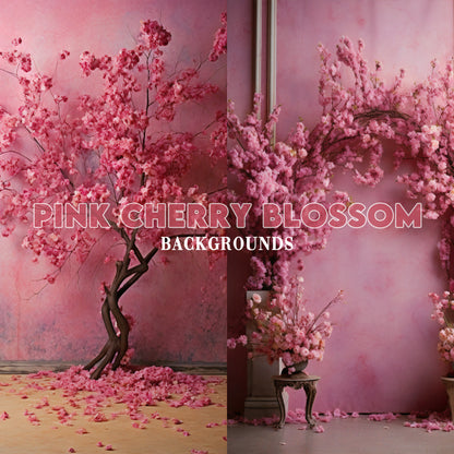 Pink Cherry Blossom Background Bundle