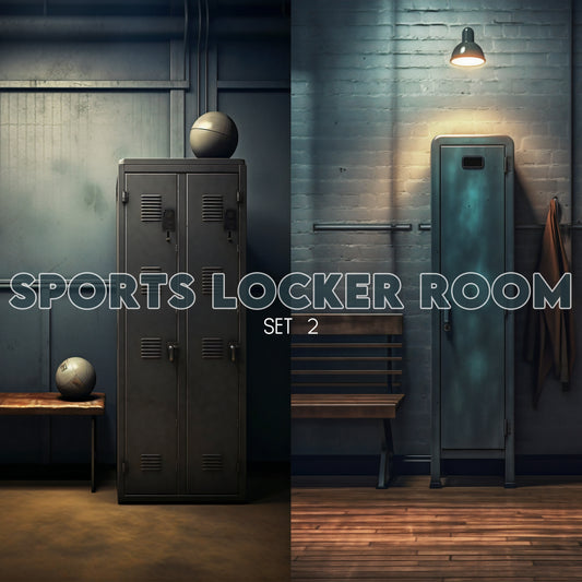 Sports Locker Room Background Bundle Set2